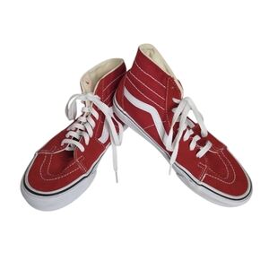 Vans Off The Wall SK8 Men's Red Canvas & Suede High Top Sneakers Men's 7